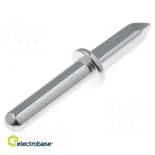 Solder pin | THT | silver plated | brass | Ø: 1.3mm | Overall len: 11mm
