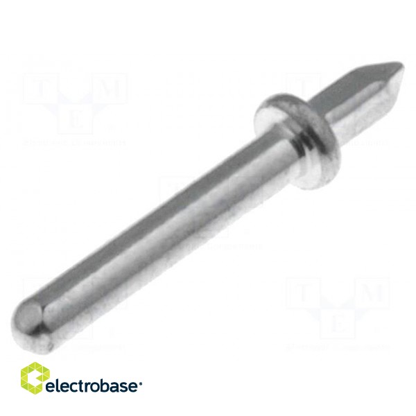 Solder pin | THT | tinned | brass | Ø: 1mm | Overall len: 9.5mm