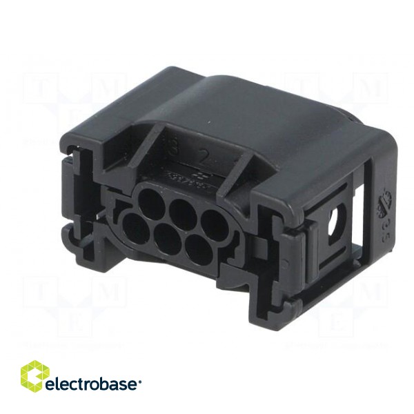 Connector: automotive | MQS | female | plug | for cable | PIN: 6 | black image 2