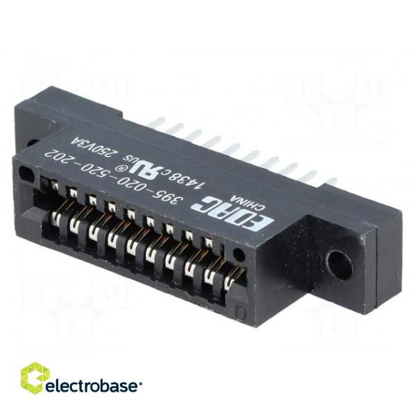 Connector: card edge | socket | PIN: 20 | 2.54mm paveikslėlis 1