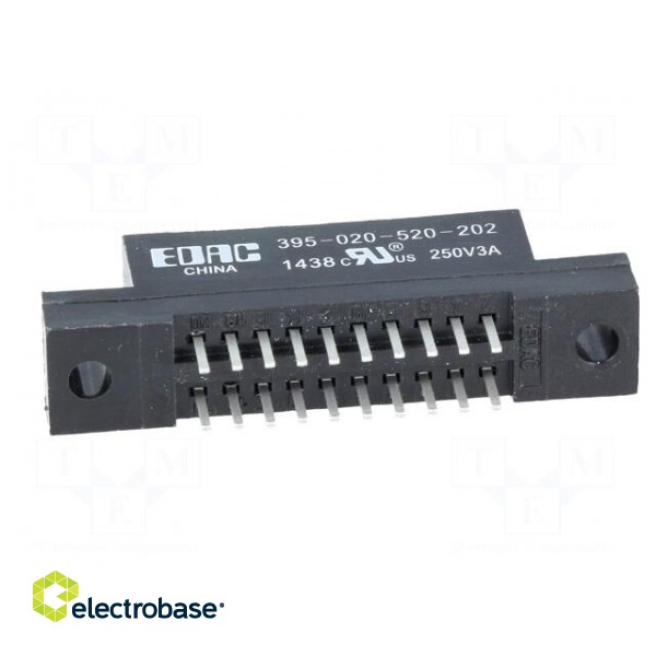 Connector: card edge | socket | PIN: 20 | 2.54mm фото 5