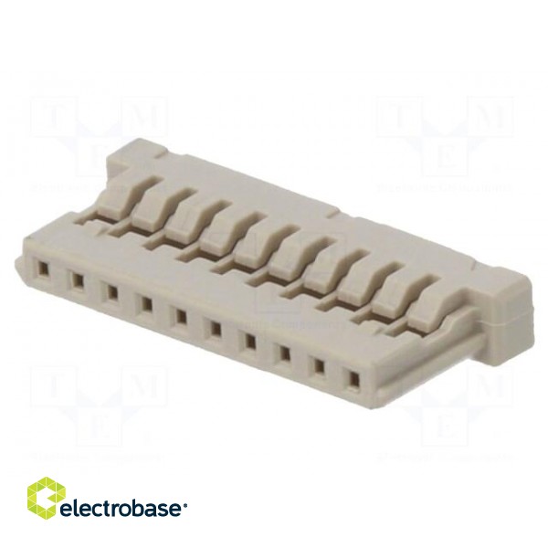 Connector: wire-board | DF14 | plug | female | straight | w/o contacts image 1