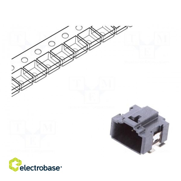 Connector: wire-board | Minitek MicroSpace | socket | male | PIN: 6 paveikslėlis 1