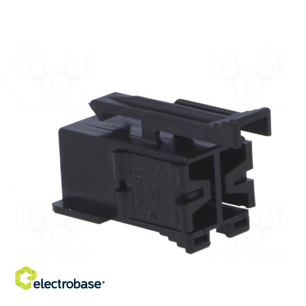 Connector: wire-wire | JPT | plug | female | w/o contacts | PIN: 4 | black paveikslėlis 4
