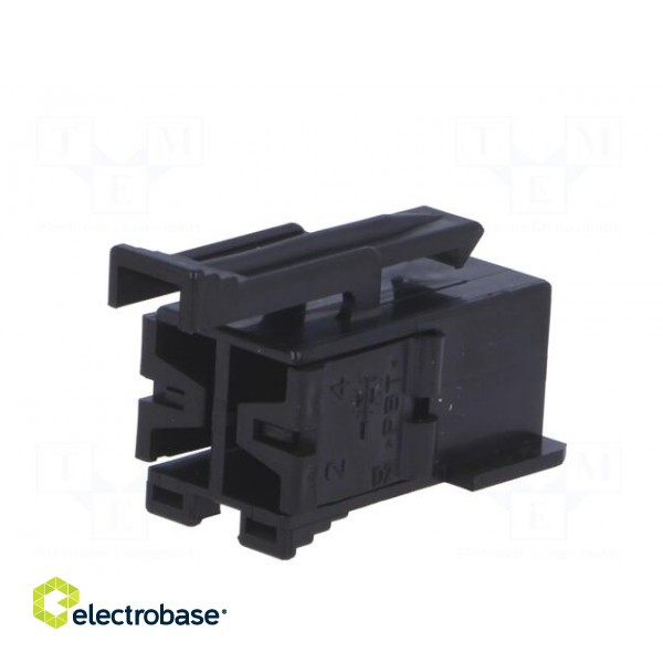 Connector: wire-wire | JPT | plug | female | w/o contacts | PIN: 4 | black image 6