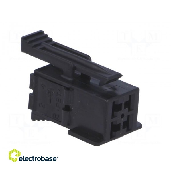 Connector: wire-wire | JPT | plug | female | w/o contacts | PIN: 4 | black paveikslėlis 8