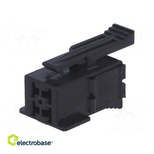 Connector: wire-wire | JPT | plug | female | w/o contacts | PIN: 4 | black paveikslėlis 1