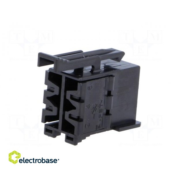 Connector: wire-wire | JPT | plug | female | w/o contacts | PIN: 6 | black image 6