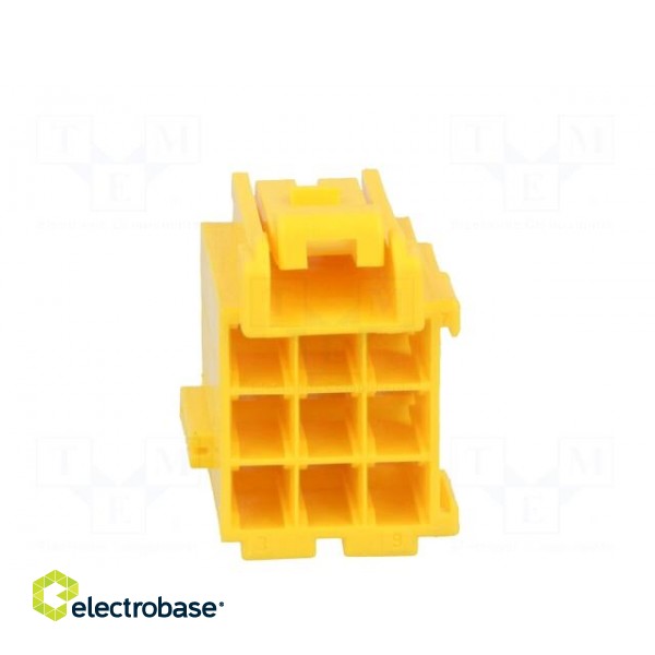 Connector: wire-wire | JPT | female | plug | for cable | PIN: 9 | yellow image 5