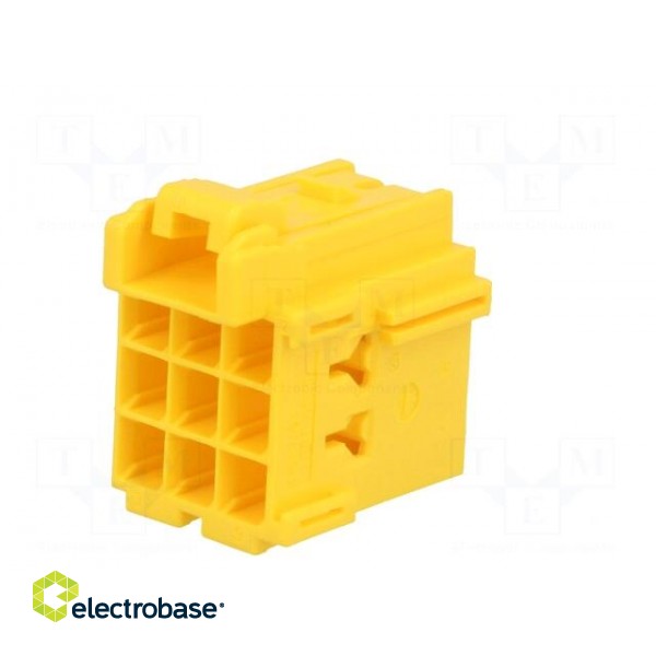 Connector: wire-wire | JPT | female | plug | for cable | PIN: 9 | yellow image 6