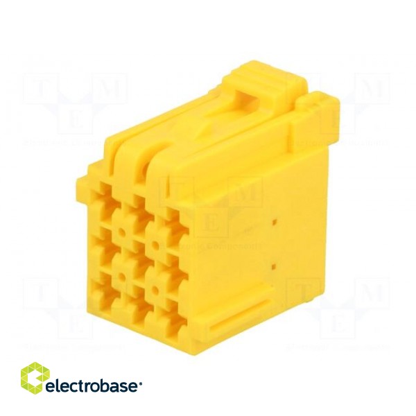 Connector: wire-wire | JPT | female | plug | for cable | PIN: 9 | yellow image 1