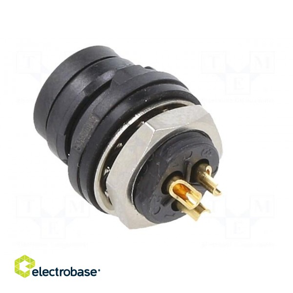Connector: circular | HR30 | push-pull | socket | 2A | gold-plated | male image 4