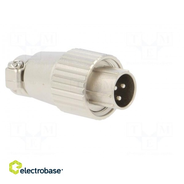 Connector: circular | JR | plug | male | straight | PIN: 3 | silver plated paveikslėlis 8