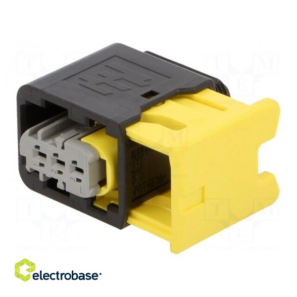 Connector: automotive | plug | female | for cable | PIN: 3 | grey | IP67 image 1