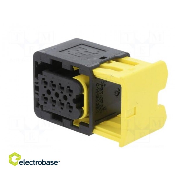 Connector: automotive | female | plug | for cable | PIN: 8 | black | IP67 фото 2
