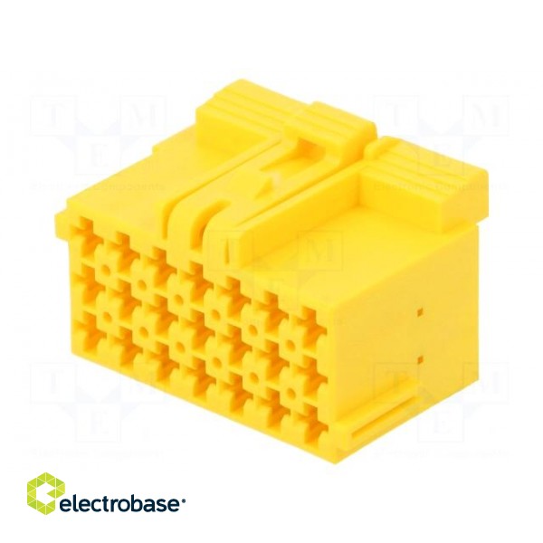 Connector: automotive | JPT | female | plug | for cable | PIN: 21 | yellow image 1