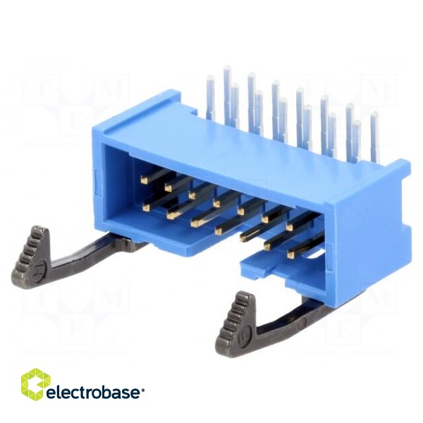 Connector: IDC | socket | male | PIN: 14 | angled 90° | snapped-in | THT image 1