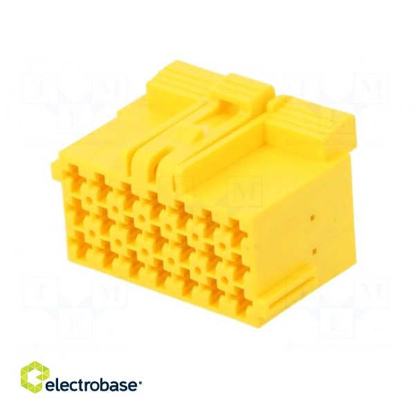 Connector: automotive | JPT | female | plug | for cable | PIN: 21 | yellow image 2