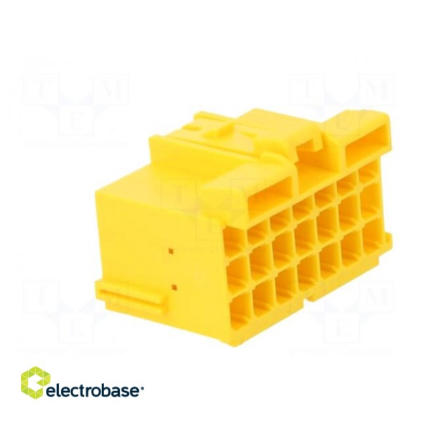 Connector: automotive | JPT | female | plug | for cable | PIN: 21 | yellow image 4