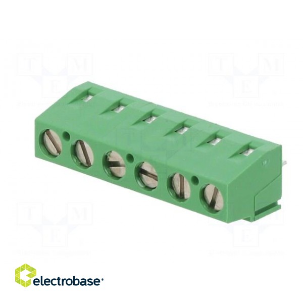 PCB terminal block | angled 90° | 5.08mm | ways: 6 | on PCBs | terminal image 2