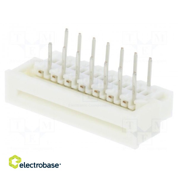 Connector: FFC/FPC | angled 90° | PIN: 14 | top contacts,ZIF | THT фото 1