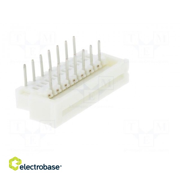 Connector: FFC/FPC | angled 90° | PIN: 14 | top contacts,ZIF | THT paveikslėlis 8