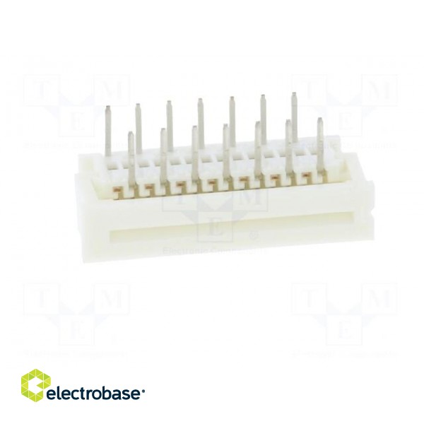 Connector: FFC/FPC | angled 90° | PIN: 14 | top contacts,ZIF | THT image 9