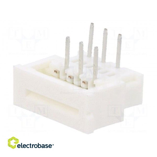 Connector: FFC/FPC | angled 90° | PIN: 6 | top contacts,ZIF | THT | 200V paveikslėlis 1