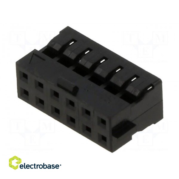 Plug | wire-wire/PCB | female | Milli-Grid | 2mm | PIN: 12 | w/o contacts image 1