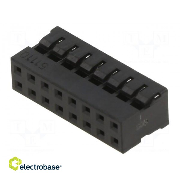 Plug | wire-wire/PCB | female | Milli-Grid | 2mm | PIN: 16 | w/o contacts фото 1