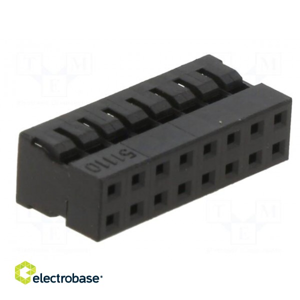 Plug | wire-wire/PCB | female | Milli-Grid | 2mm | PIN: 16 | w/o contacts фото 8
