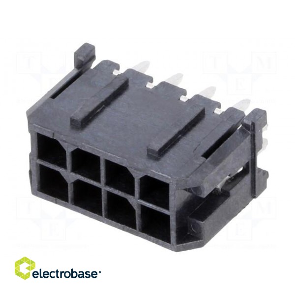 Socket | wire-board | male | Micro-Fit 3.0 | 3mm | PIN: 8 | Layout: 2x4 image 1