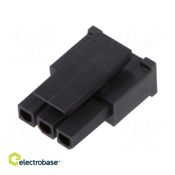Connector: wire-board | Micro-Fit 3.0 | PIN: 3 | Type: w/o contacts