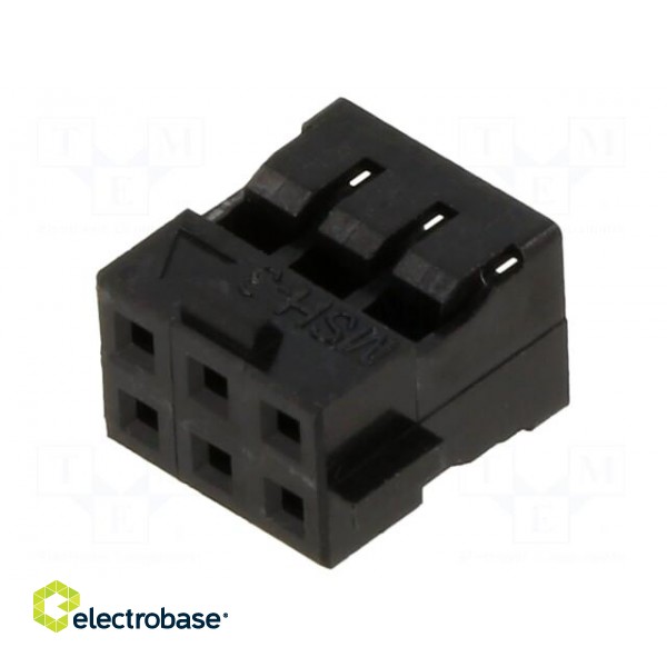 Plug | wire-wire/PCB | female | Milli-Grid | 2mm | PIN: 6 | w/o contacts фото 1