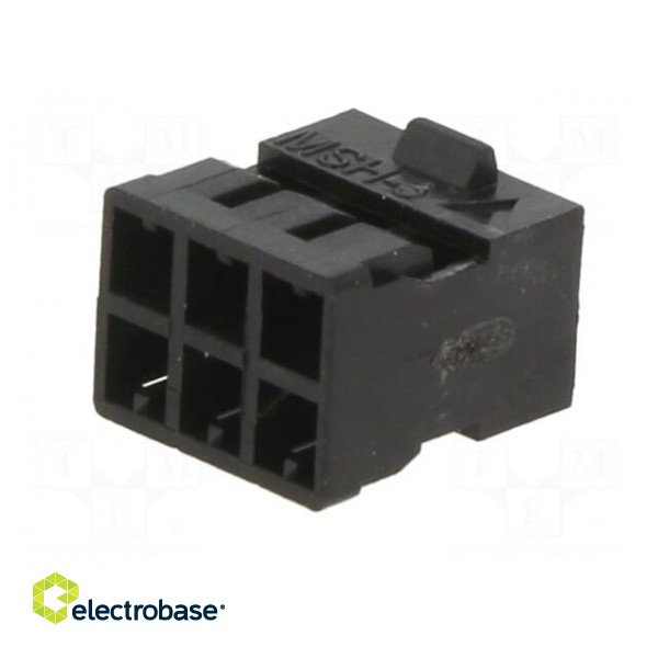 Plug | wire-wire/PCB | female | Milli-Grid | 2mm | PIN: 6 | w/o contacts фото 6