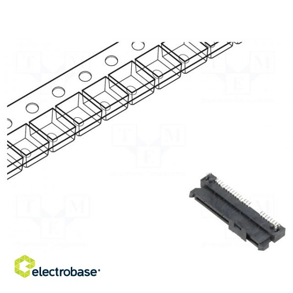 Connector: SATA | socket | female | PIN: 22