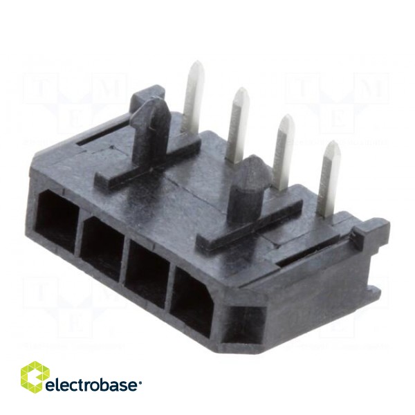 Socket | wire-board | male | Micro-Fit 3.0 | 3mm | PIN: 4 | 5A image 1