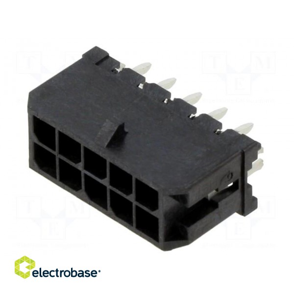 Socket | wire-board | male | Micro-Fit 3.0 | 3mm | PIN: 10 | Layout: 2x5