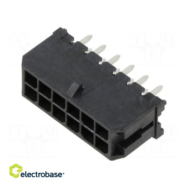 Socket | wire-board | male | Micro-Fit 3.0 | 3mm | PIN: 12 | Layout: 2x6