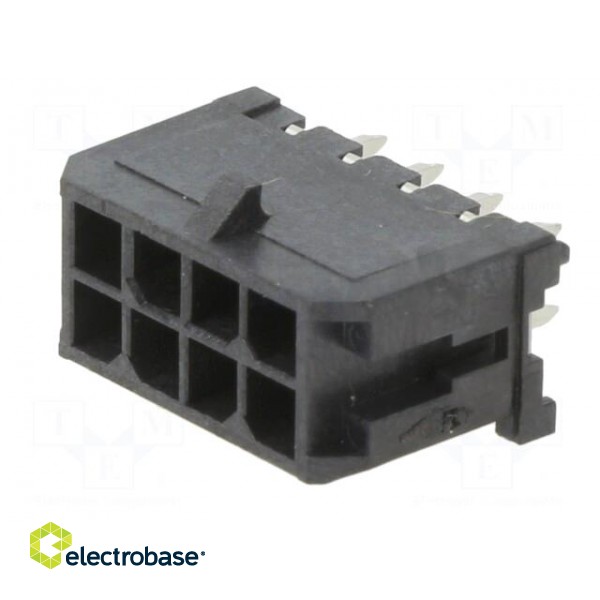 Socket | wire-board | male | Micro-Fit 3.0 | 3mm | PIN: 8 | Layout: 2x4 image 2