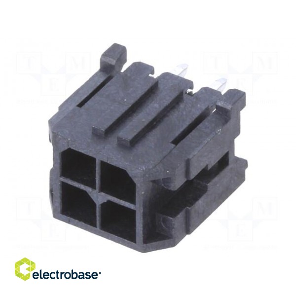 Socket | wire-board | male | Micro-Fit 3.0 | 3mm | PIN: 4 | Layout: 2x2 image 1