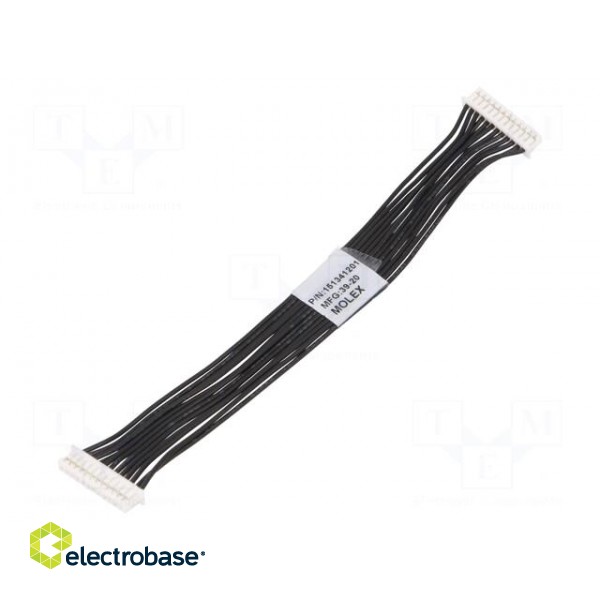 Ribbon cable with connectors | 0.1m | with leads | PIN: 12 | 125V | 1A