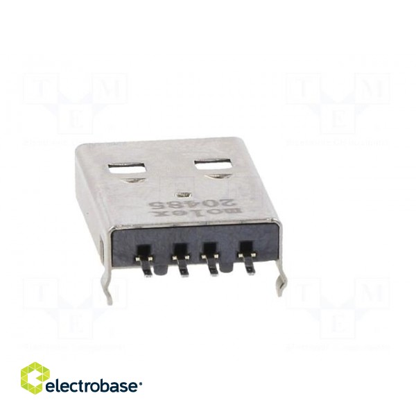 Plug | USB A | male | on PCBs | SMT | PIN: 4 | horizontal | USB 2.0 | in-tray image 5
