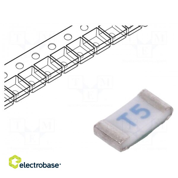 Fuse: fuse | time-lag | 5A | 63VAC | SMD | ceramic | Case: 1206 | C1T | 63VDC