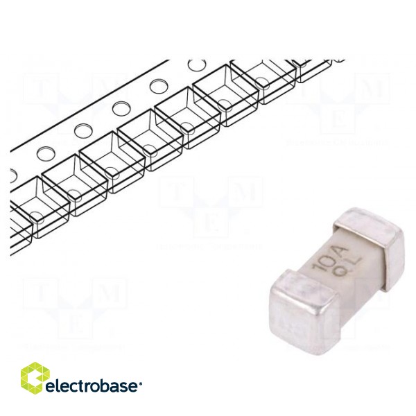 Fuse: fuse | quick blow | 10A | 125VAC | 125VDC | SMD | ceramic | Case: 2410