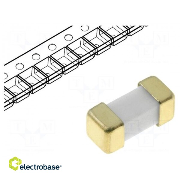 Fuse: fuse | time-lag | 1A | 125VAC | 125VDC | SMD | ceramic | Case: 2410