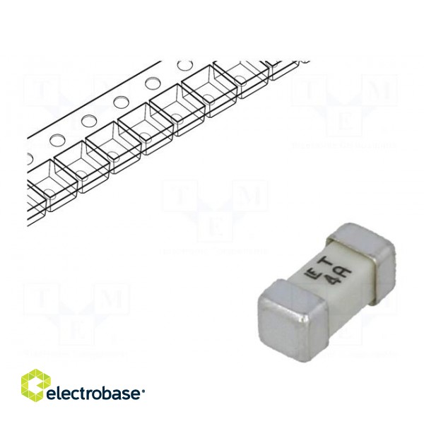 Fuse: fuse | time-lag | 4A | 125VAC | 125V | 125VDC | SMD | ceramic | 454