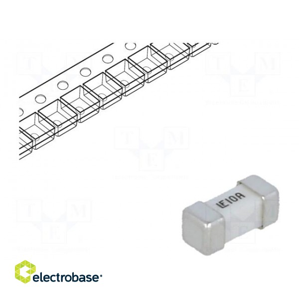 Fuse: fuse | ultra rapid | 10A | 125VAC | 125V | 125VDC | SMD | ceramic