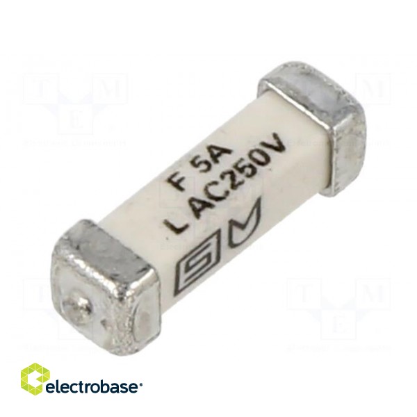 Fuse: fuse | quick blow | 5A | 250VAC | 125VDC | SMD | ceramic | 3x10.1mm