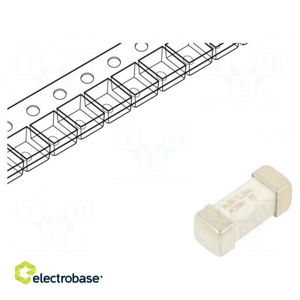 Fuse: fuse | time-lag | 1.25A | 250VAC | soldered,SMD | ceramic